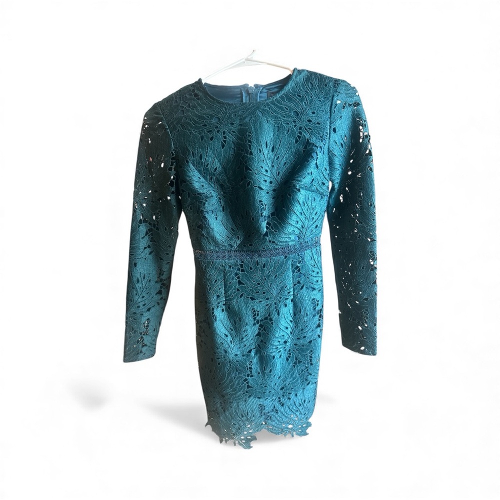 Forever New dark Green Long Sleeve Lace Dress